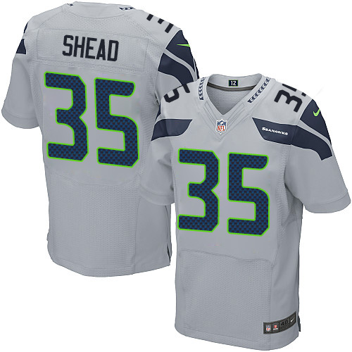 Men's Elite DeShawn Shead Nike Jersey Grey Alternate - #35 NFL Seattle Seahawks